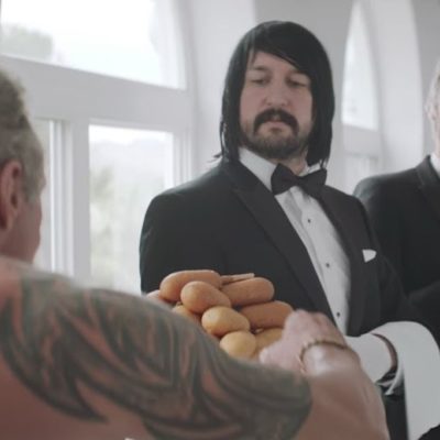 Death From Above pump iron in the video for ‘Freeze Me’