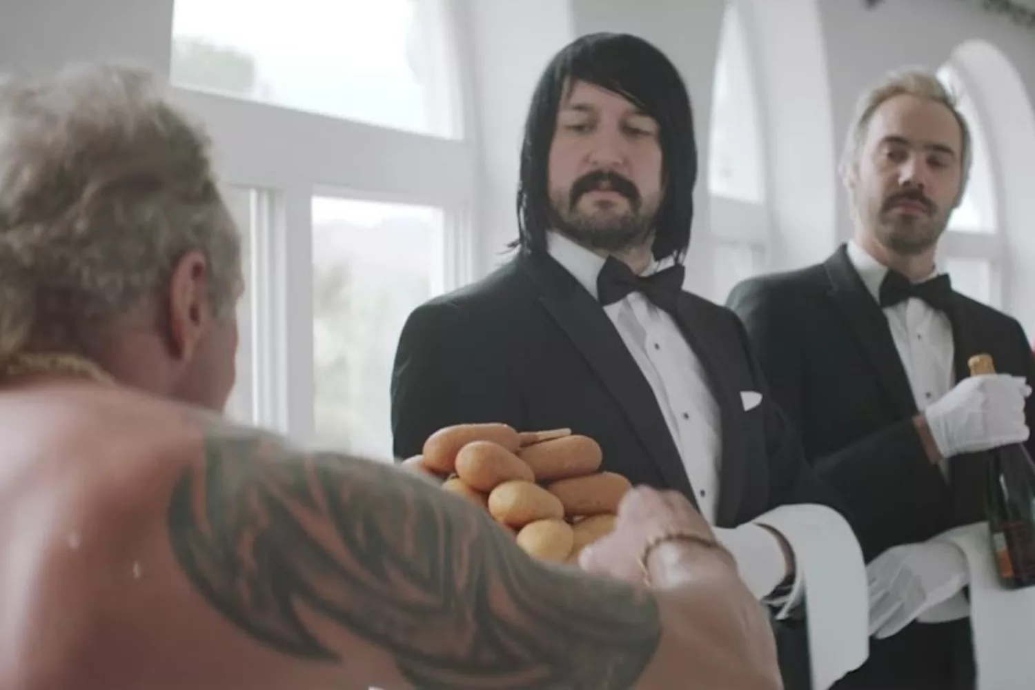 Death From Above pump iron in the video for ‘Freeze Me’