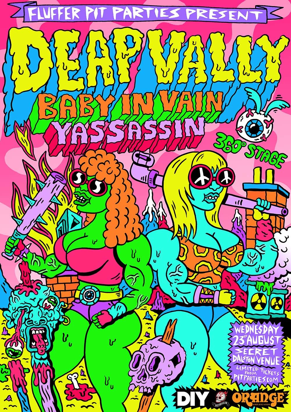 Baby in Vain and Yassassin join Deap Vally's Fluffer Pit Party
