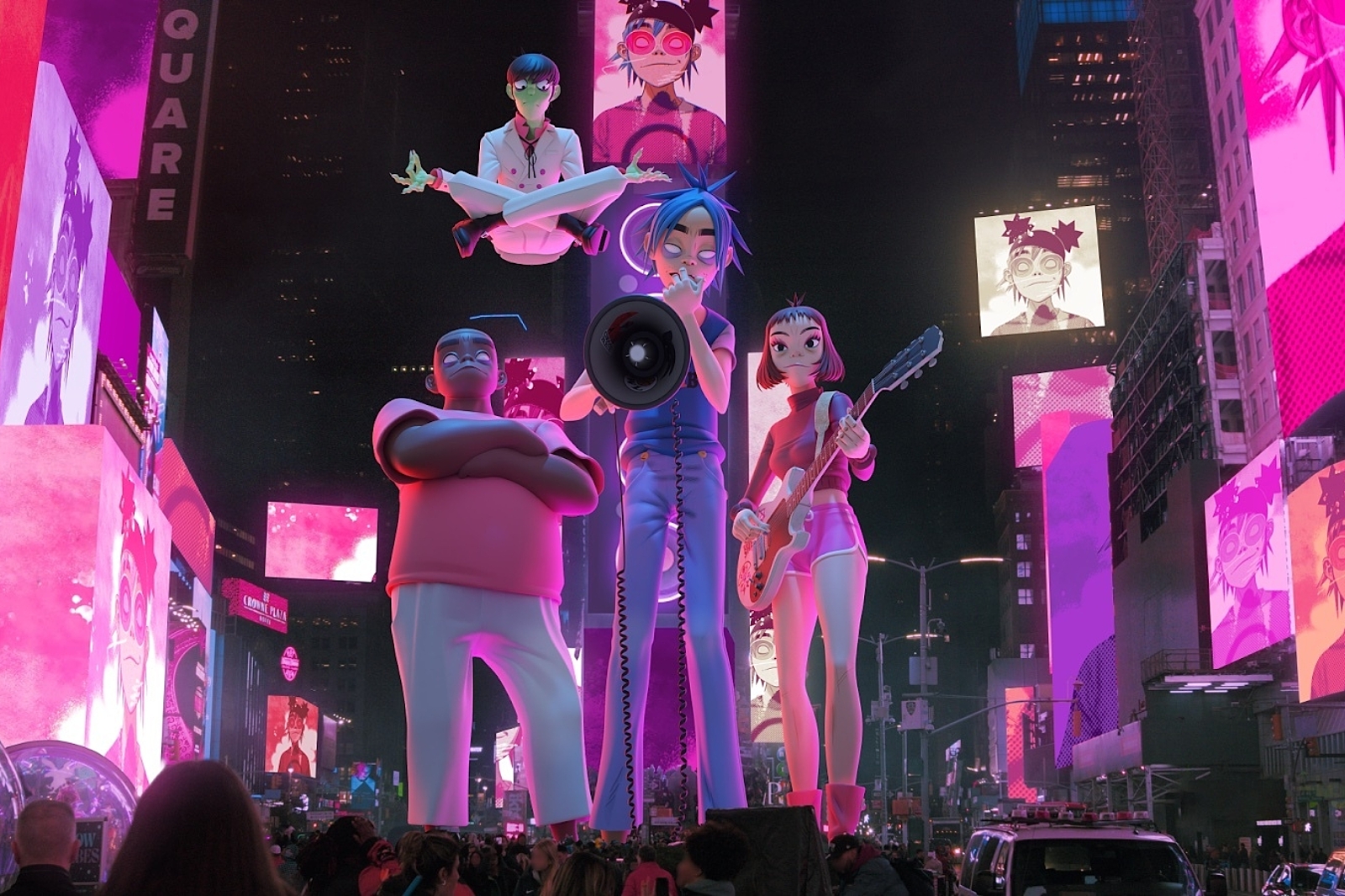 Gorillaz will perform new track 'Skinny Ape' in New York's Times Square and London's Piccadilly Circus this month