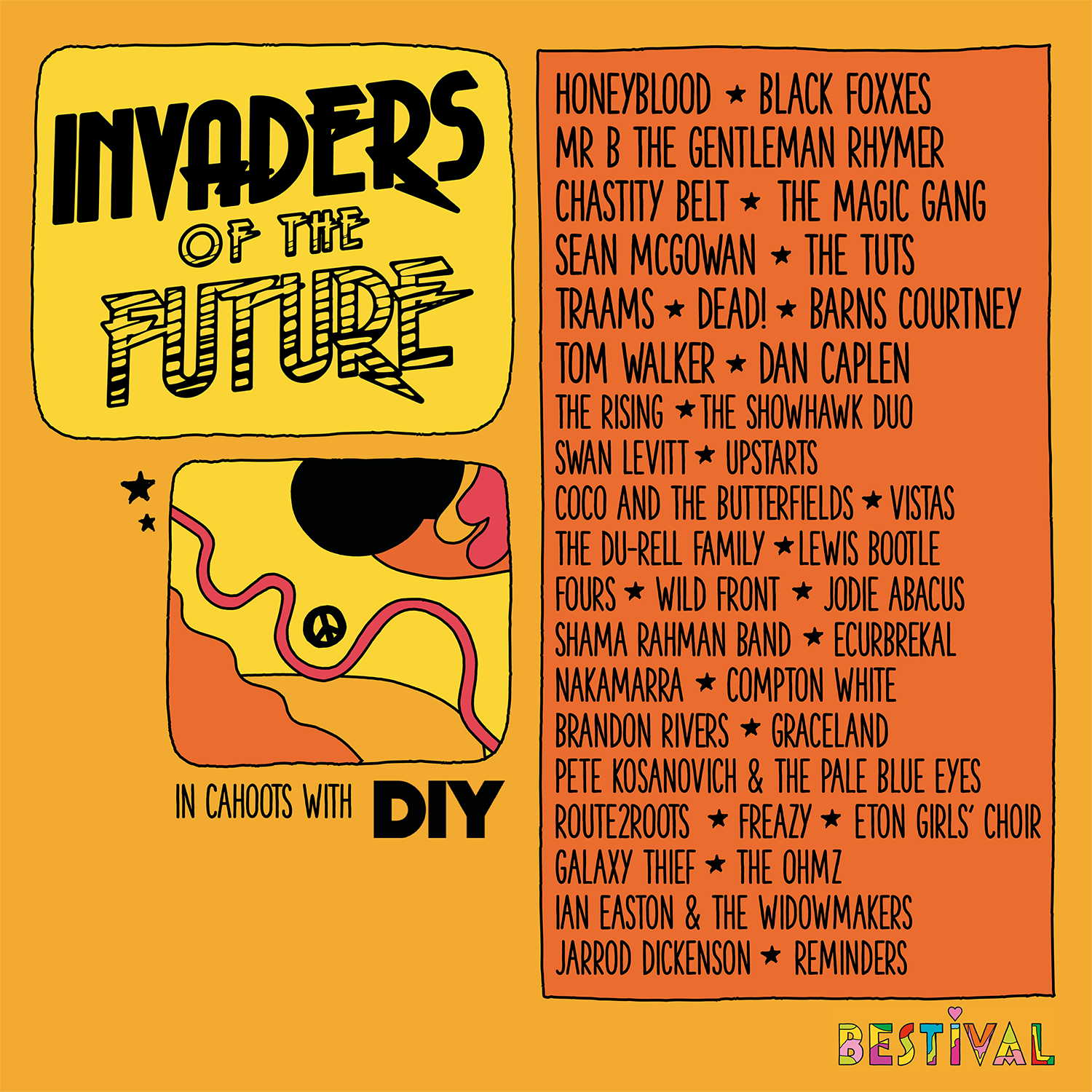 DIY will be in cahoots with the Invaders Of The Future stage at Bestival 2017!​