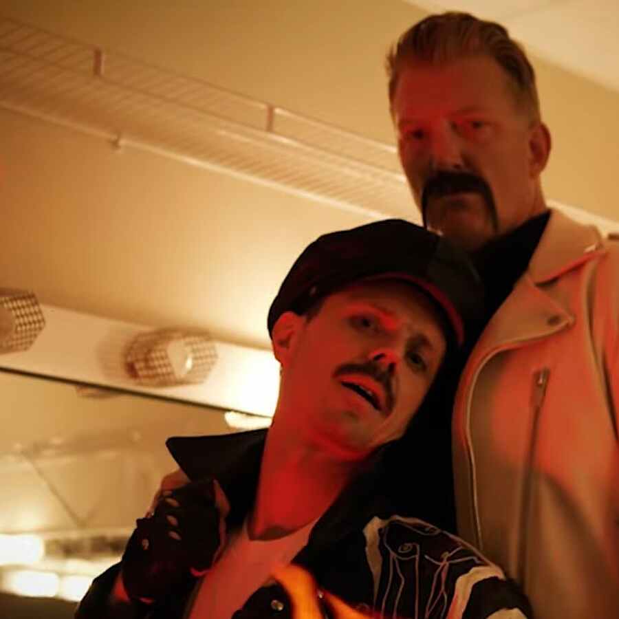 Josh Homme makes a cameo in Jake Shears' new video for 'Big Bushy Mustache'