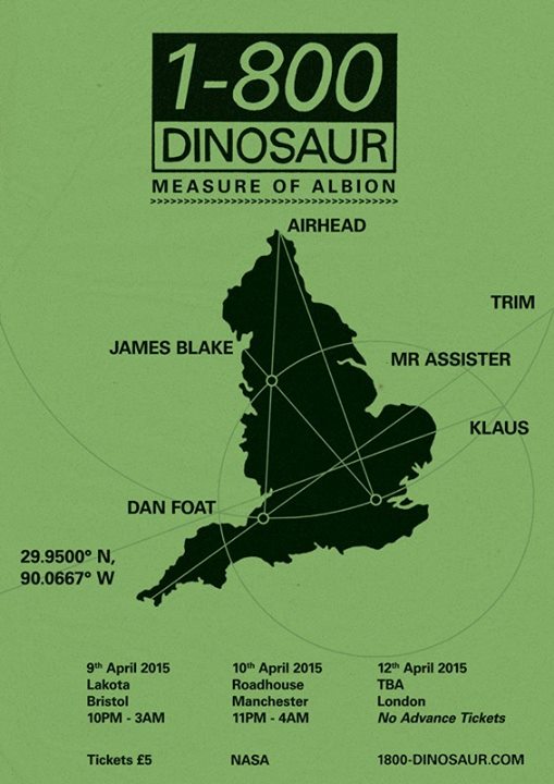 James Blake takes 1-800 Dinosaur on the road
