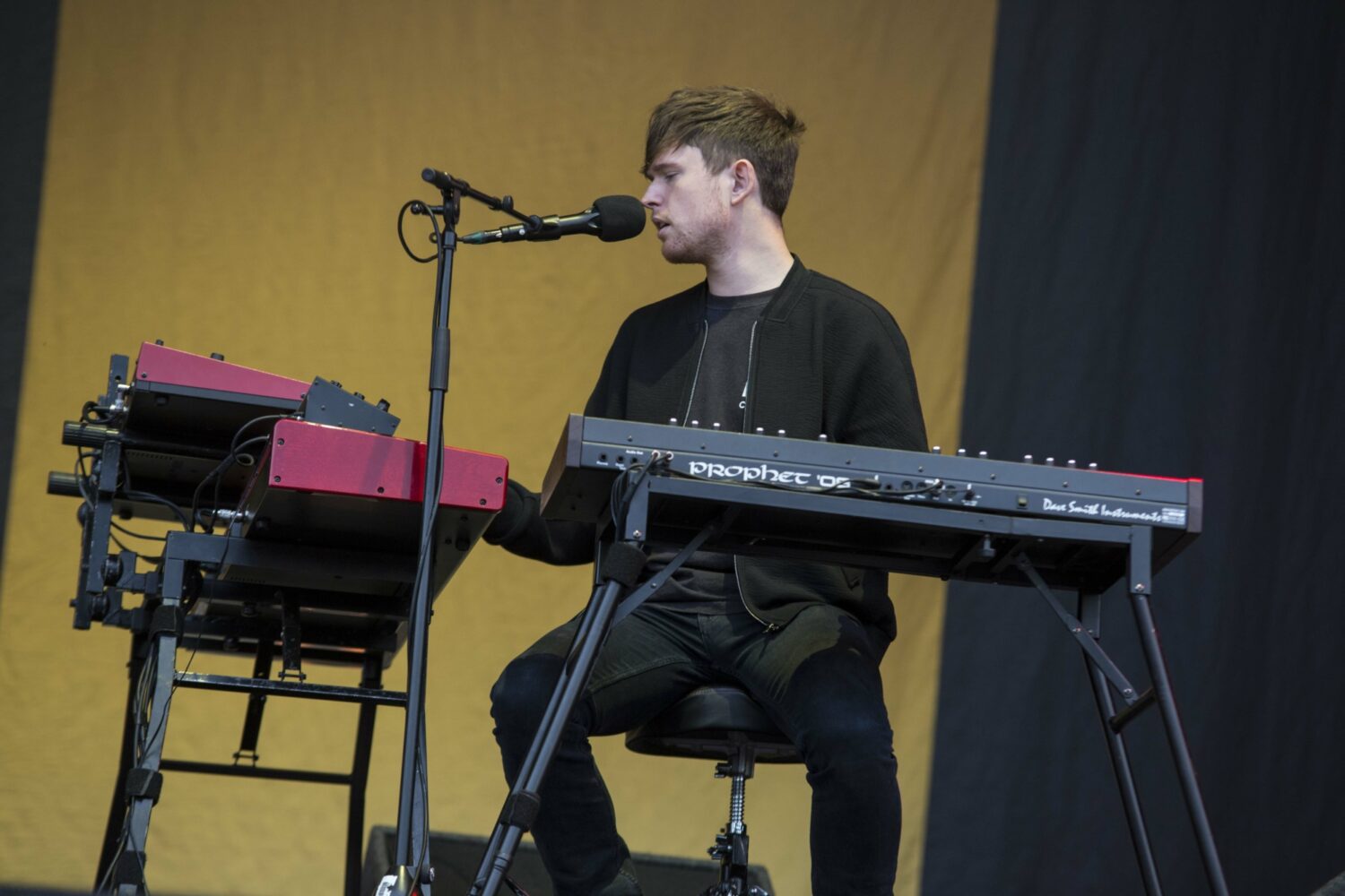 James Blake and band smile throughout their Latitude return
