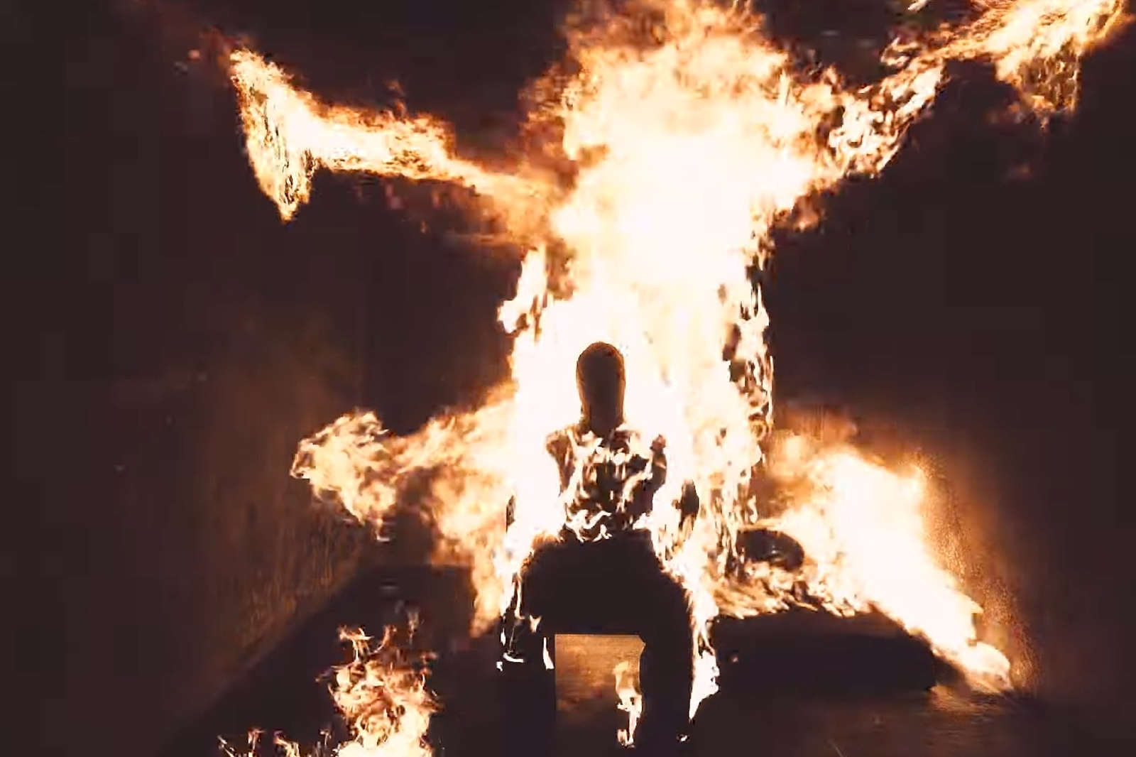 Kanye West sets himself on fire in new 'Come To Life' video