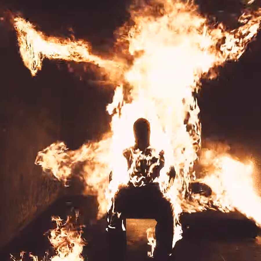 Kanye West sets himself on fire in new 'Come To Life' video