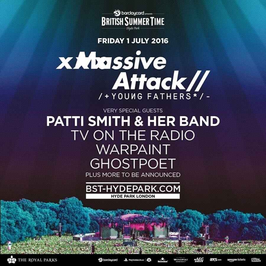 Win two tickets to Massive Attack, Young Fathers, Ghostpoet, Warpaint and more at BST Hyde Park!