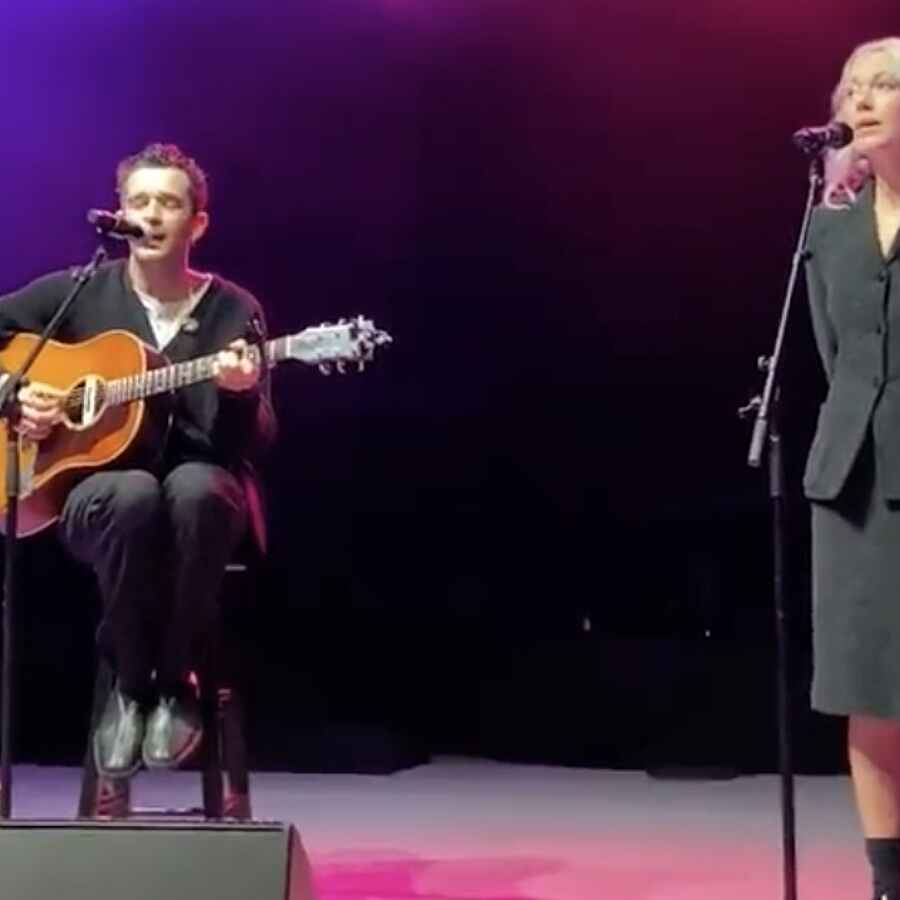 Watch Matty Healy and Phoebe Bridgers perform 'Jesus Christ 2005 God Bless America' live