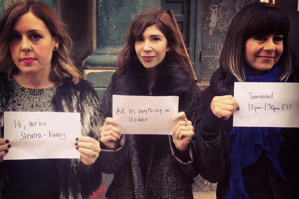 Sleater Kinney To Host Reddit Ama Later Today News Diy
