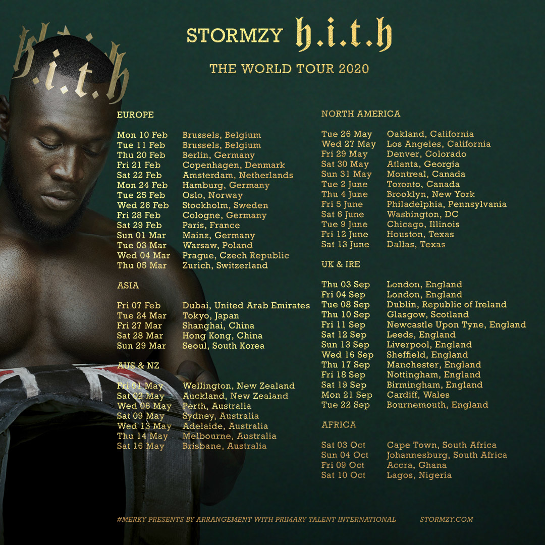 Stormzy announces huge 2020 worldwide tour