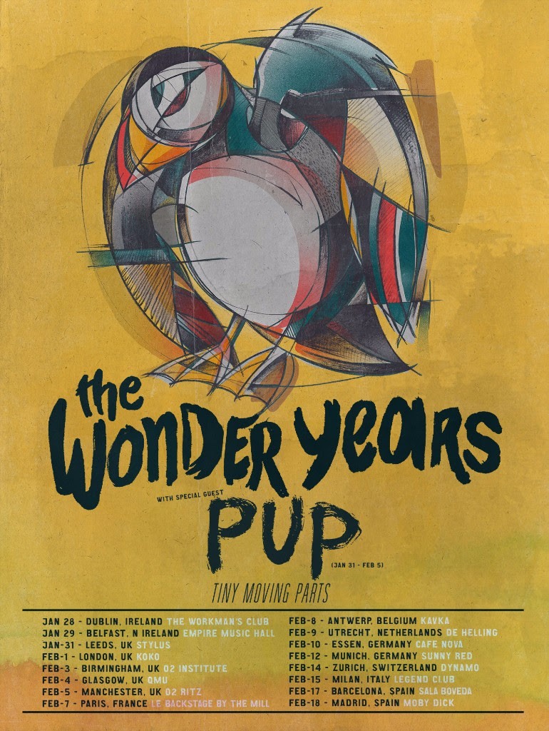 The Wonder Years, PUP and Tiny Moving Parts are going on a UK tour together