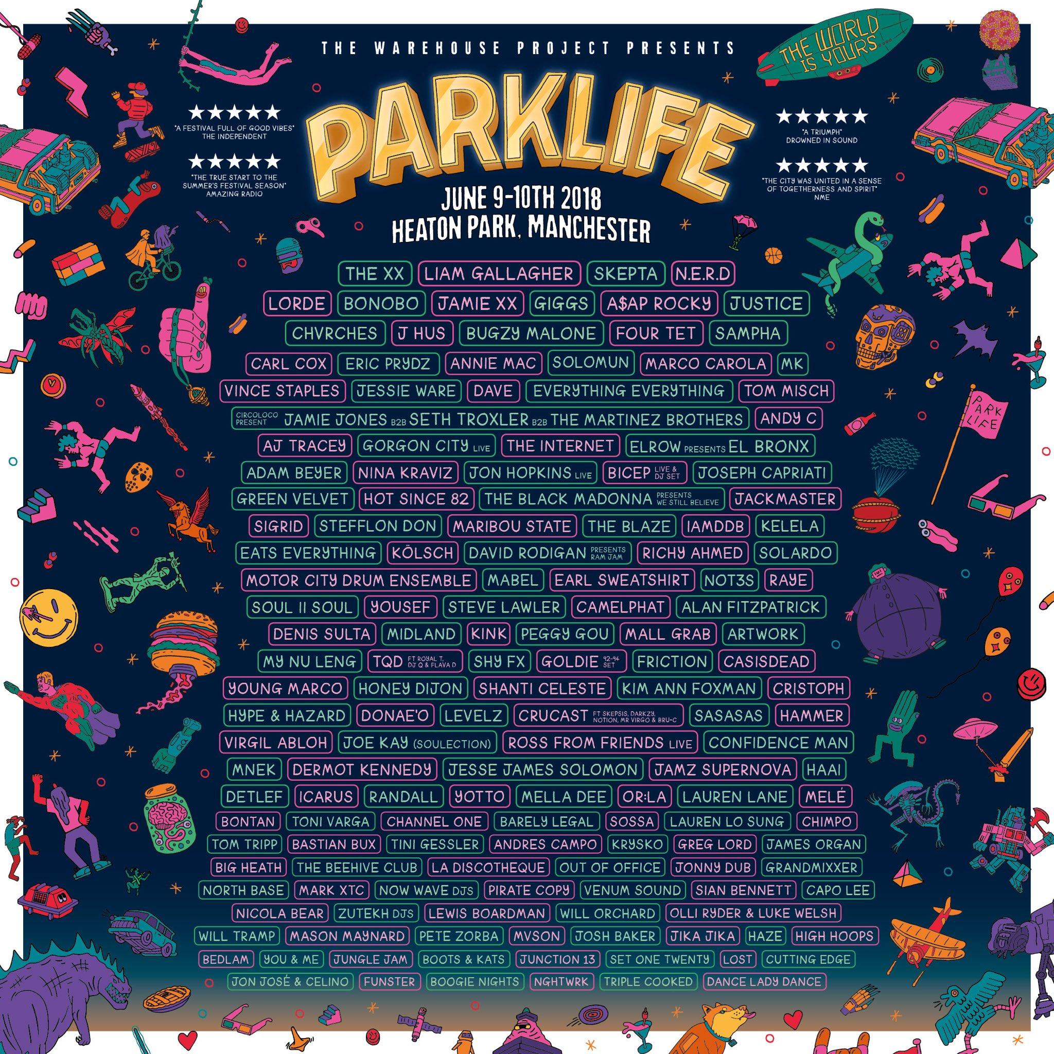 The XX, Liam Gallagher, Skepta, Lorde and more for Parklife 2018