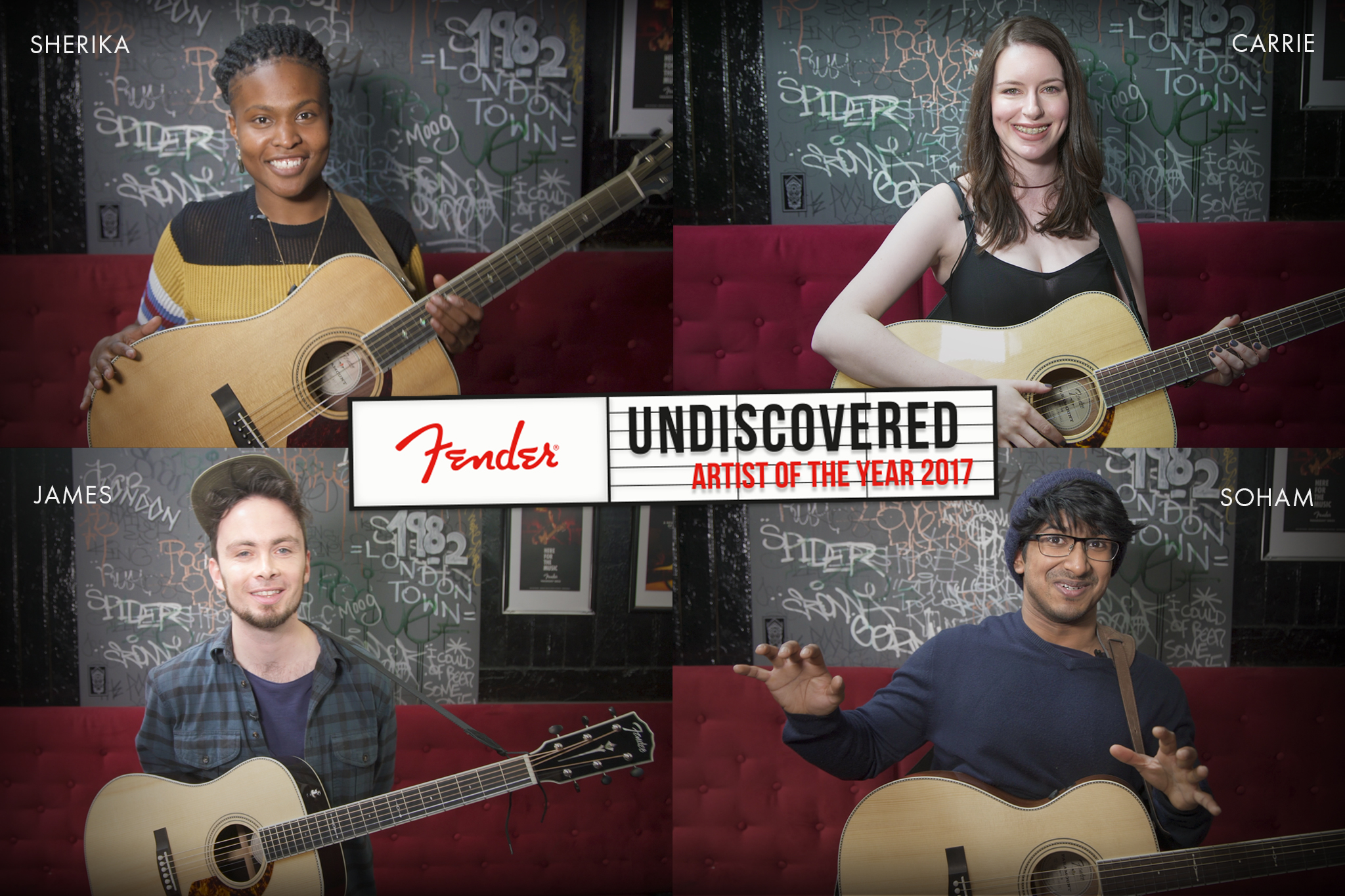 Meet the first four semi-finalists for Fender’s Undiscovered Artist of the Year 2017