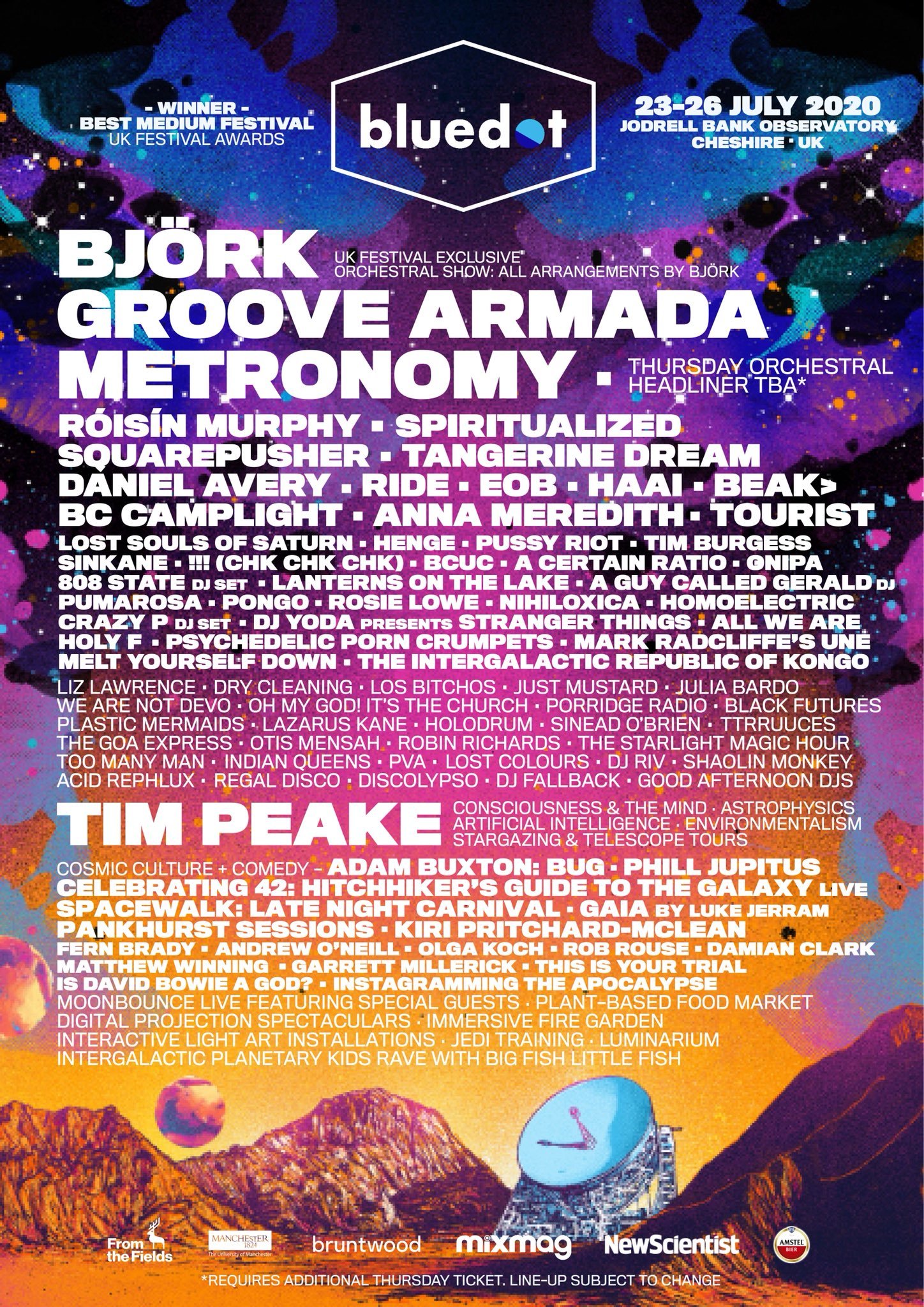 Bjork Metronomy And Groove Armada To Headline Bluedot News Diy Magazine