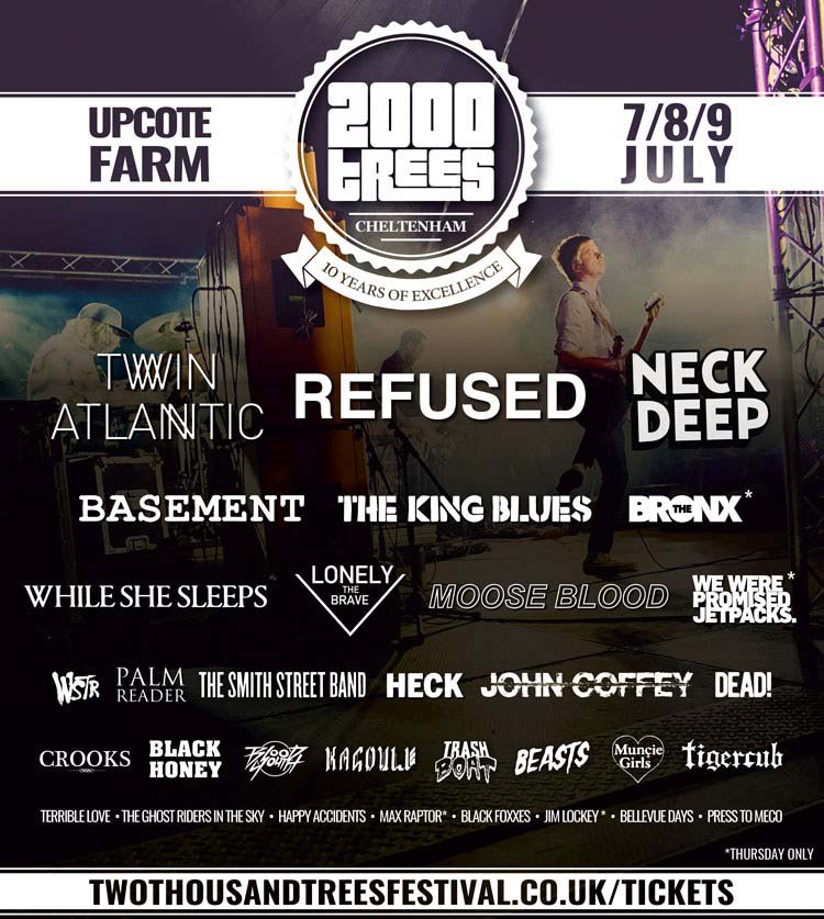 Black Honey, Basement, Lonely The Brave and more join 2000 Trees Festival