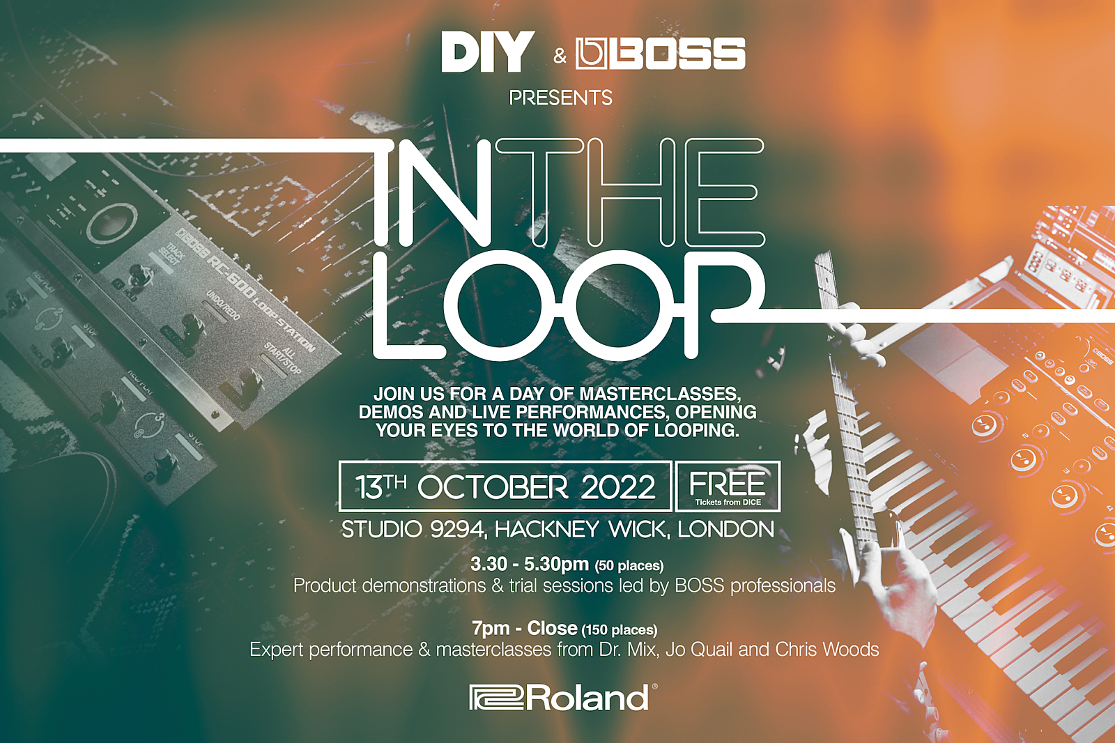 DIY and BOSS are teaming up for free event In The Loop - exploring the art of looping