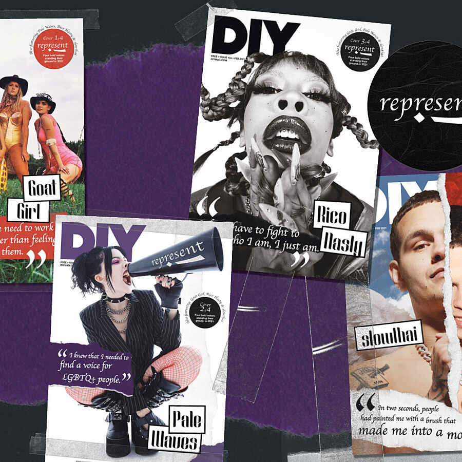 Goat Girl, Pale Waves, Rico Nasty & slowthai are all on the cover of DIY's February 2021 issue