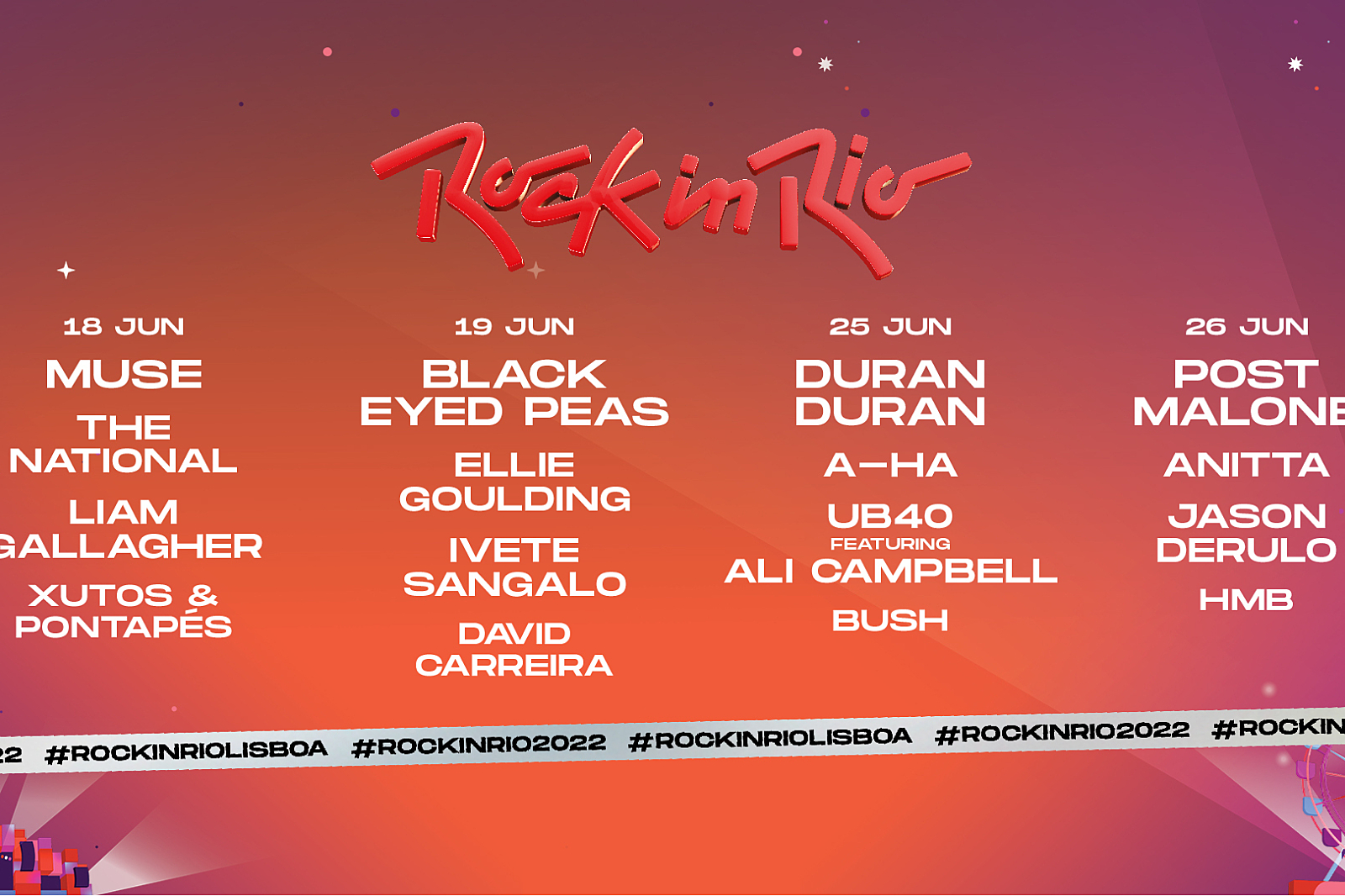 Rock In Rio 2022 Line Up Portugal